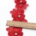 SZBUOJS Red Flower Trimming for Clothing – Elegant Embellishments for DIY Crafts, Dresses, and Accessories