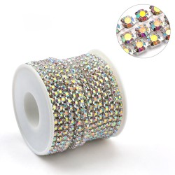 SZBUOJS Crystal Chain Trimming for Clothing – Sparkling Rhinestone Garment Embellishments for DIY Projects
